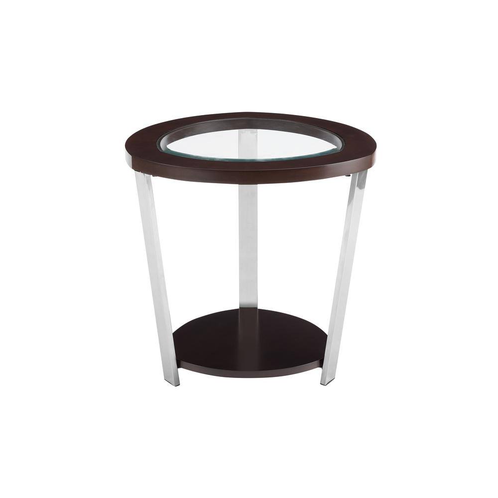 Steve Silver Duncan 23 in. Espresso Wood End Table DN100E The Home Depot