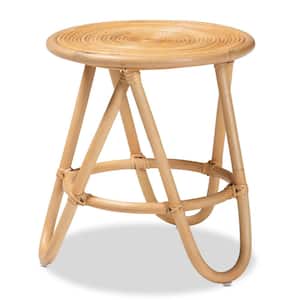 Rinjani 15.7 in. Natural Rattan Round Wicker Top End Table