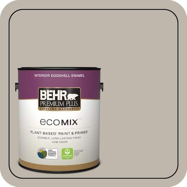 1 gal. Home Decorators Collection #HDC-CT-21 Grey Mist Eggshell Enamel EcoMix Plant-Based Interior Paint & Primer