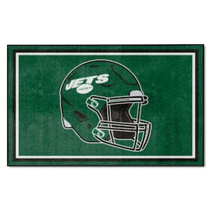 New York Jets Green 4 ft. x 6 ft. Plush Area Rug