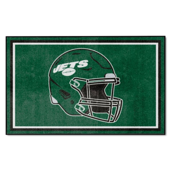 FANMATS New York Jets Green 4 ft. x 6 ft. Plush Area Rug