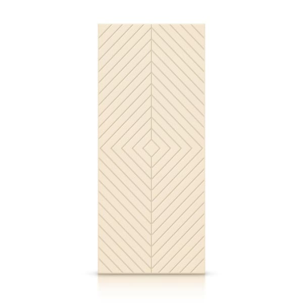 CALHOME 24 in. x 80 in. Hollow Core Beige Stained Composite MDF Interior Door Slab