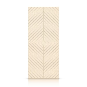 30 in. x 80 in. Hollow Core Beige Stained Composite MDF Interior Door Slab