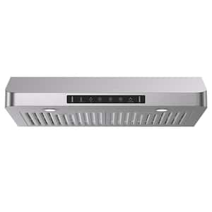 30 in. 900 CFM Ducted Under Cabinet Range Hood in Stainless Steel with 3 -Way Venting and Removable LED