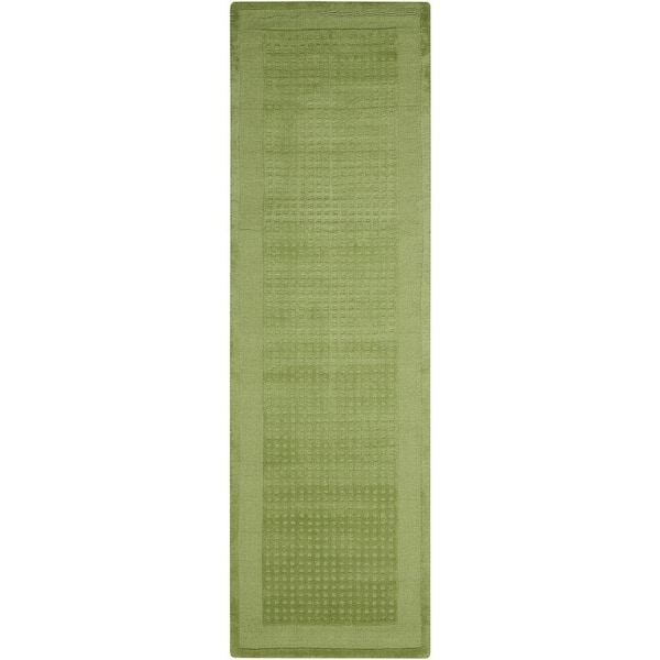 Nourison Westport Lime 2 ft. x 8 ft. Geometric Modern Runner Rug