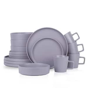 Stone Lain Cleo Stoneware 16-piece Light Gray Round Dinnerware Set (Service for 4)