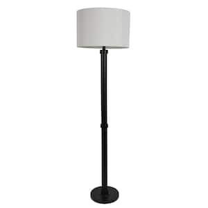 Blythe 61.5 in. Oil Rubbed Bronze Floor Lamp with Faux Silk Shade