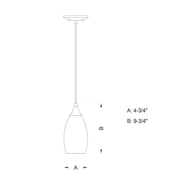 Milano 1-Light Satin Nickel Mini Pendant Ceiling Light Amber Fire Glass