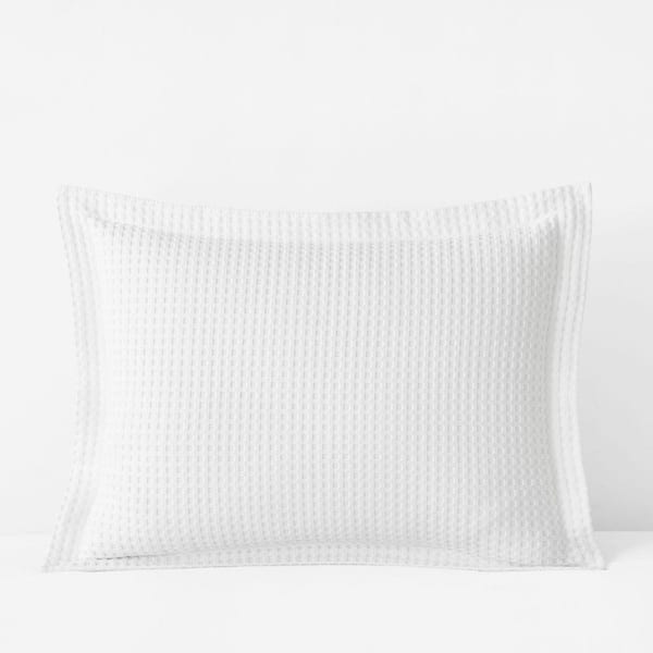 Company Cotton Waffle Collection White Cotton Standard Sham