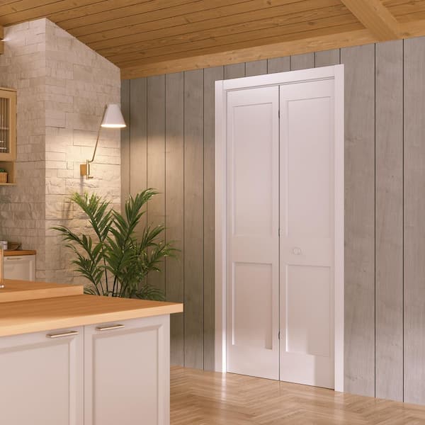 eightdoors 36 in. x 80 in. x 1-3/8 in. 2-Panel Shaker White Prime