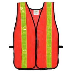 High Visibility Orange Mesh Safety Vest (One Size Fits All)