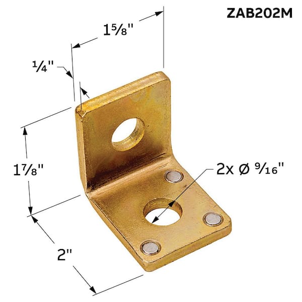 SuperMag 2-Hole 90-Degree Angle Strut Bracket with Magnets - Strut
