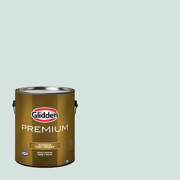 Glidden Premium 1 gal. Morning Breeze PPG1136-3 Semi-Gloss Exterior Latex Paint