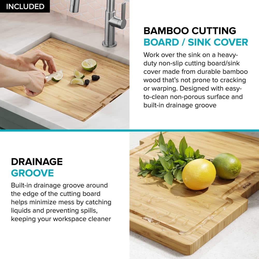Kore 21-Inch Stainless Steel Single Bowl Drop-In Farmhouse Sink