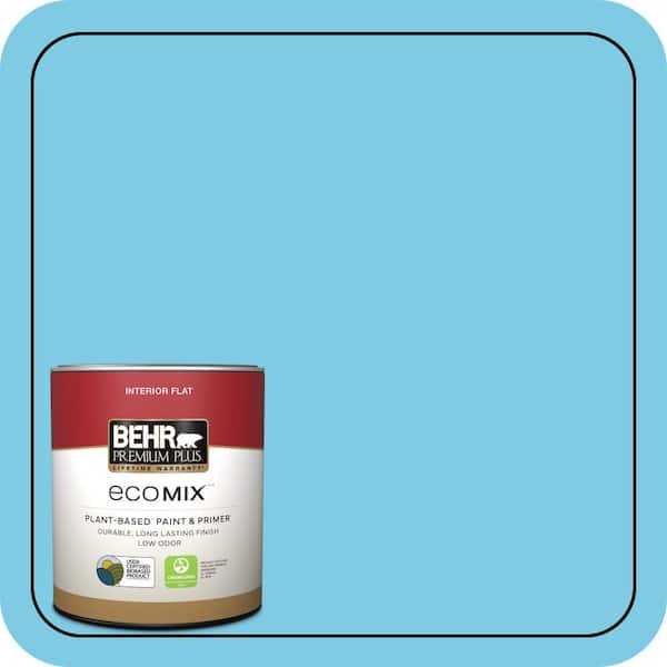 1 qt. #P490-3 Big Chill Flat EcoMix Plant-Based Interior Paint & Primer