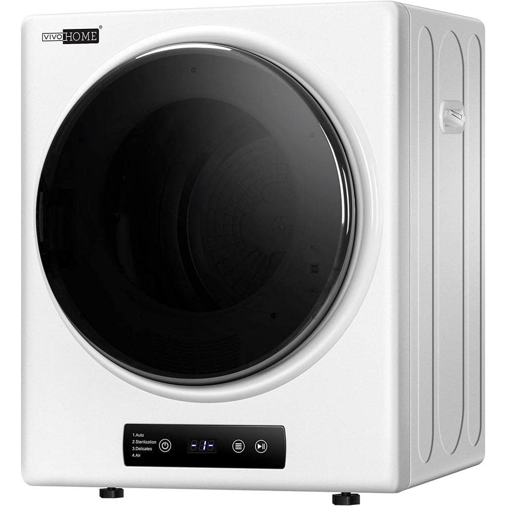 2.6 cu.ft 9 lbs Compact Laundry Electric Dryer in White