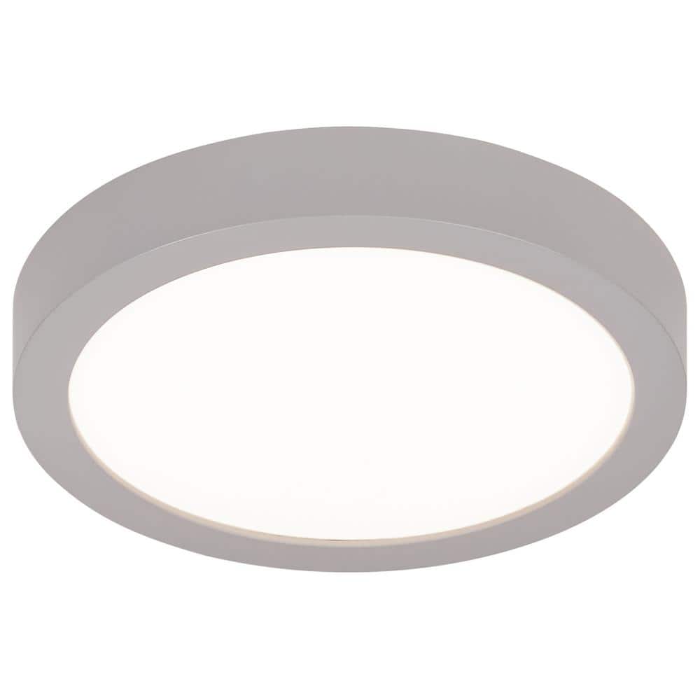 Ulko Silver LED Round Flush Mount Light