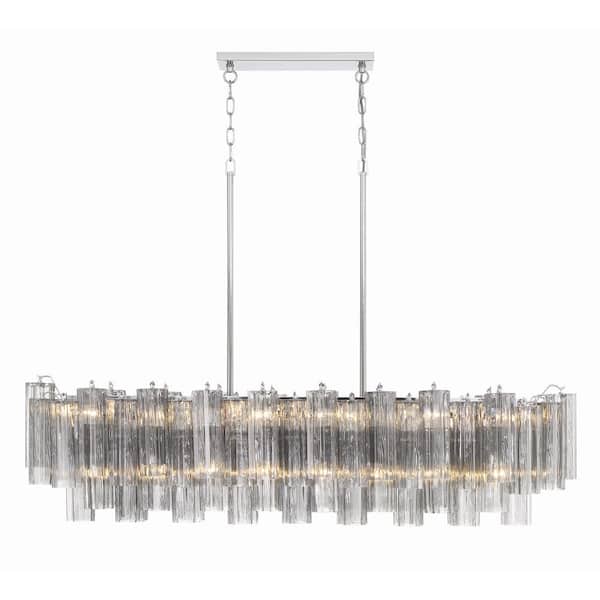 Crystorama Addis 14-Light Polished Chrome Chandelier with No Bulb Included