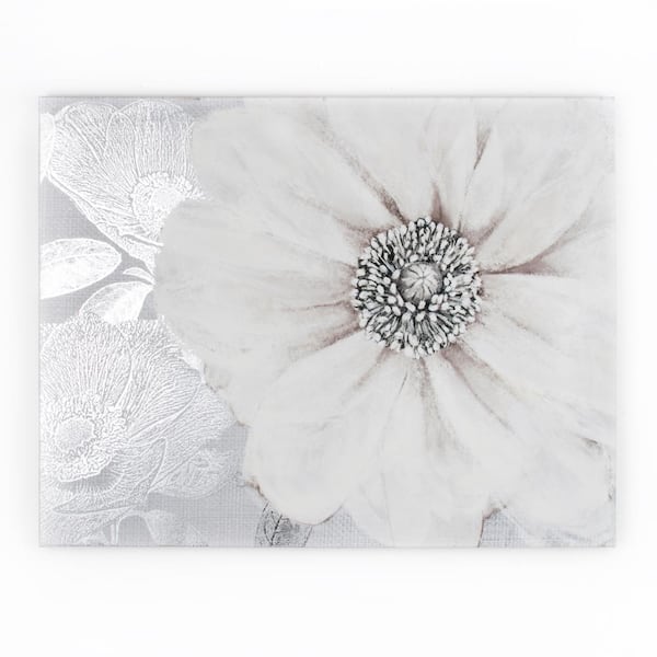 Graham & Brown 31 in. x 24 in. "Gray Bloom" by Graham and Brown Printed Canvas Wall Art