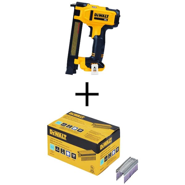 20V MAX Lithium Ion Cordless Cable Staple Nailer Tool Only with 1 in. Insulated Electrical Staples 540 per Box