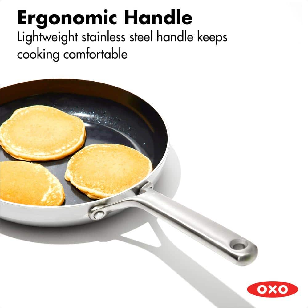 10" Stainless Steel Ceramic Non-Stick Frying Pan