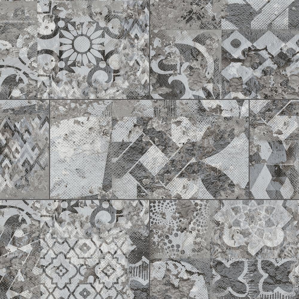 Home Decorators Collection Mertzon Encaustic Tile 12 in. W x 23.82 in