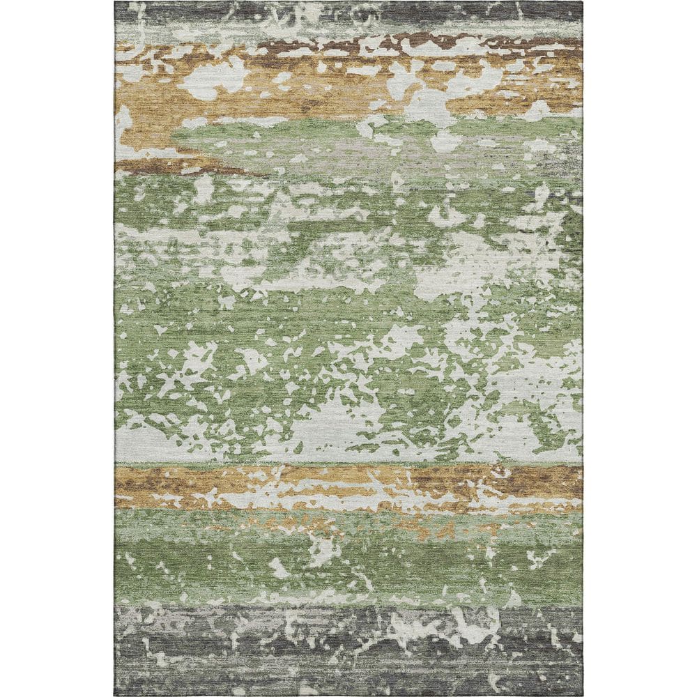 Mayfield Premium Machine Washable Abstract AMF2398 Aloe 5 ft. x 7 ft. 6 in. Area Rug price history on PriceWatchPro