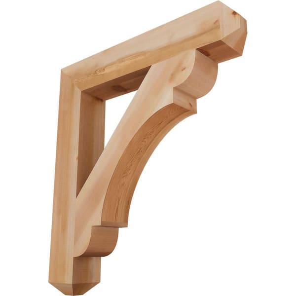 Ekena Millwork 5-1/2 in. x 40 in. x 36 in. Western Red Cedar Olympic Craftsman Smooth Bracket