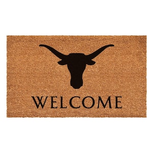 Longhorn Welcome Doormat, 24" x 36"