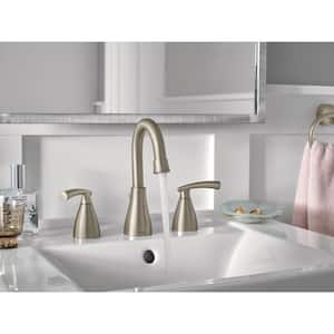Essie 8 in. Widespread 2-Handle Bathroom Faucet in Spot Resist Brushed Nickel (Valve Included)