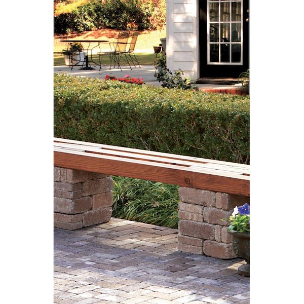 RumbleStone 100 in. x 24.5 in. x 21 in. Concrete Garden Bench Kit in Sierra Blend