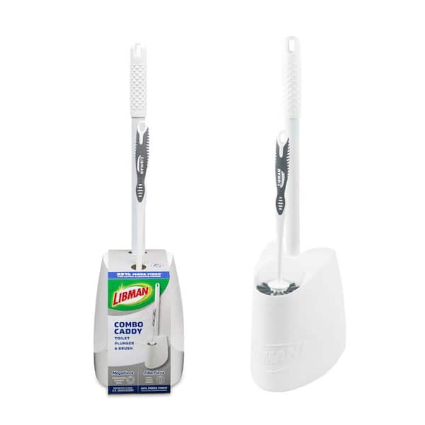 Toilet Brush and Holder with Plunger