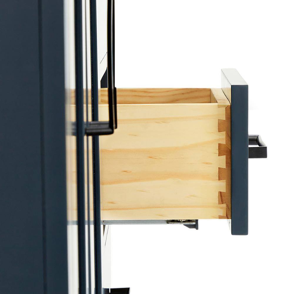 Midnight Blue 42" Freestanding Single Basin Vanity Set with Hardwood Plywood