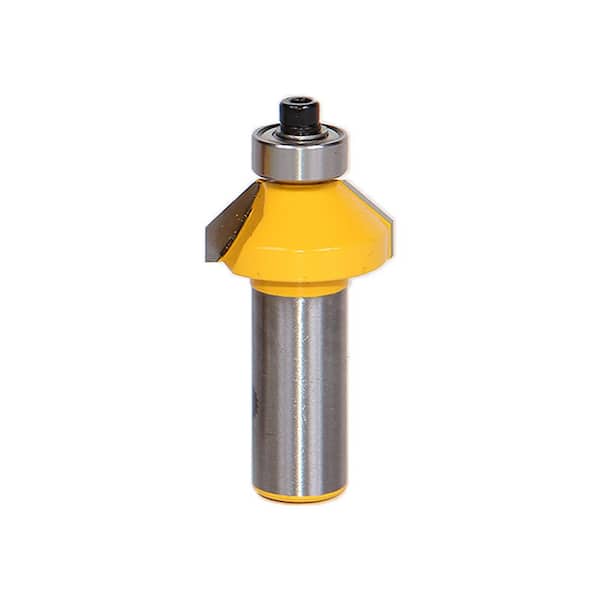Yonico Chamfer Edge Forming 45 Degree 1/2 in. Shank Carbide Tipped Router Bit