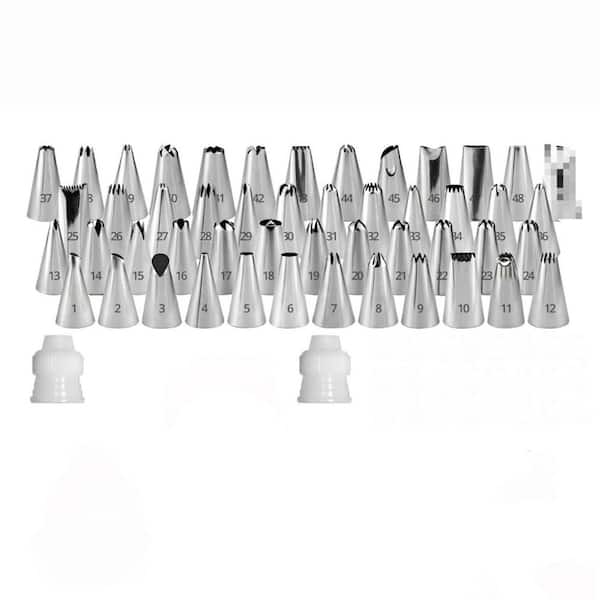 LAIFUCAM Stainless Steel Cake Decorating Kit with 48 Icing Piping