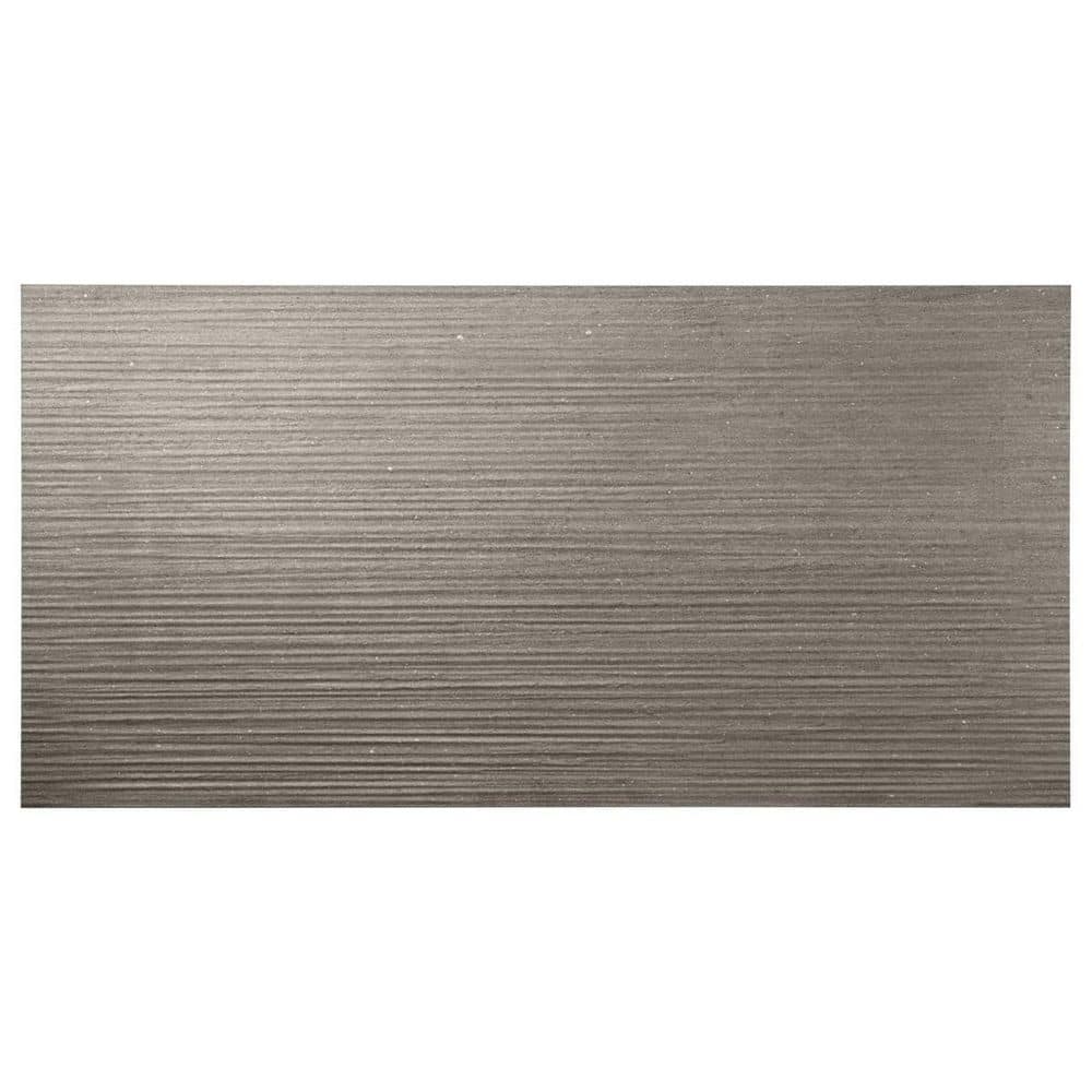 Vitaria Pleated Smoke Gray 4 in. x 0.35 in. Textured Matte Porcelain Floor and Wall Tile Sample price history on PriceWatchPro