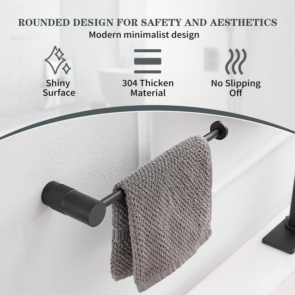 Matte Black Stainless Steel 24" Bathroom Hardware Set