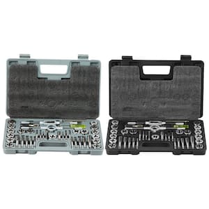 Tap and Die Set, Bearing Steel Taps and Dies, Essential Threading Tool, Metric and SAE Standard (80-Pieces)
