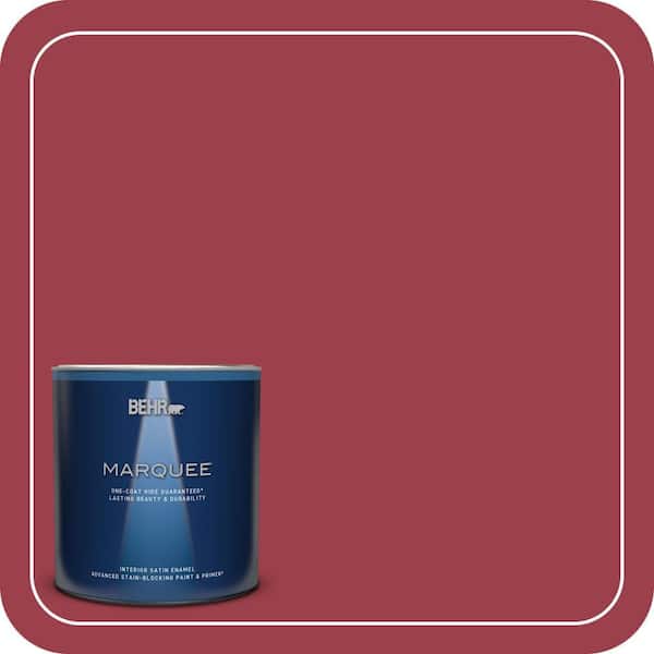 BEHR MARQUEE 1 qt. Home Decorators Collection #HDC-CL-01 Timeless Ruby Satin Enamel Interior Paint & Primer