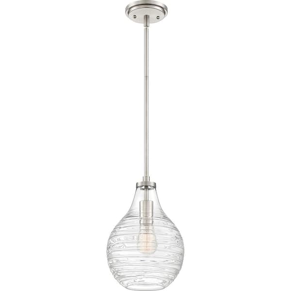 Genie 1-Light Brushed Nickel Mini Pendant
