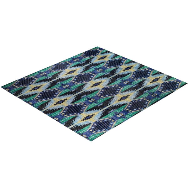 Modern One-of-a-Kind Handmade Black 12 ft. 5 in. x 11 ft. 10 in. Indoor Area Rug