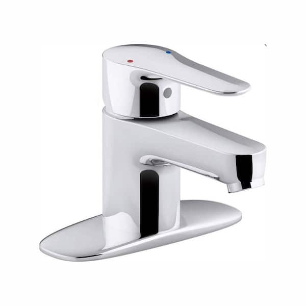 KOHLER July Single Hole Single-Handle Low-Arc Water-Saving Bathroom Faucet in Polished Chrome