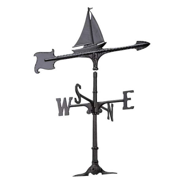 30 in. Cast Aluminum Sailboat Weathervane
