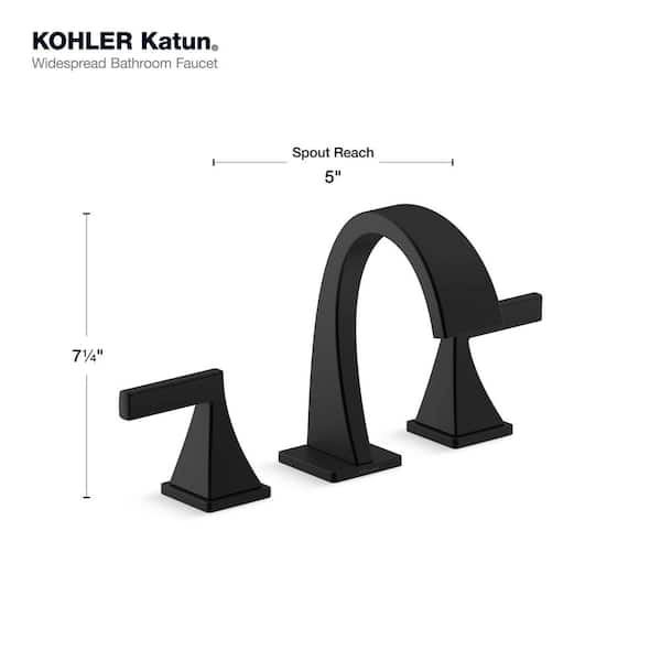 KOHLER Katun 8 in. Widespread 2-Handle Bathroom Faucet in Matte 