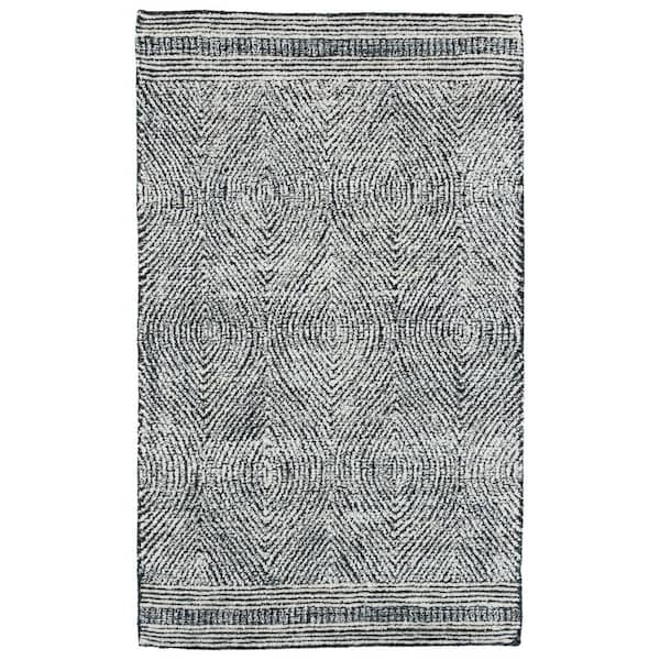 Abstract Ivory/Chocolate 4 ft. x 6 ft. Geometric Area Rug