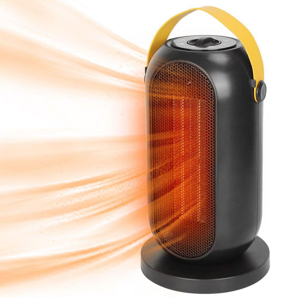 1200W Yellow Portable Electric Fan Heater PTC Ceramic Oscillation Heating Cool Fan Overheating Tip Over Protection price history on PriceWatchPro
