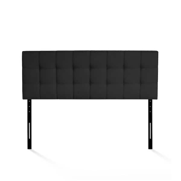 Furinno Roanne Black Queen Button Tufted Headboard