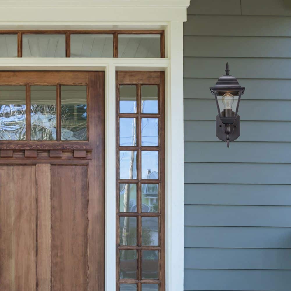Argyle Rustic Metal 16.75" Outdoor Wall Sconce with Clear Glass