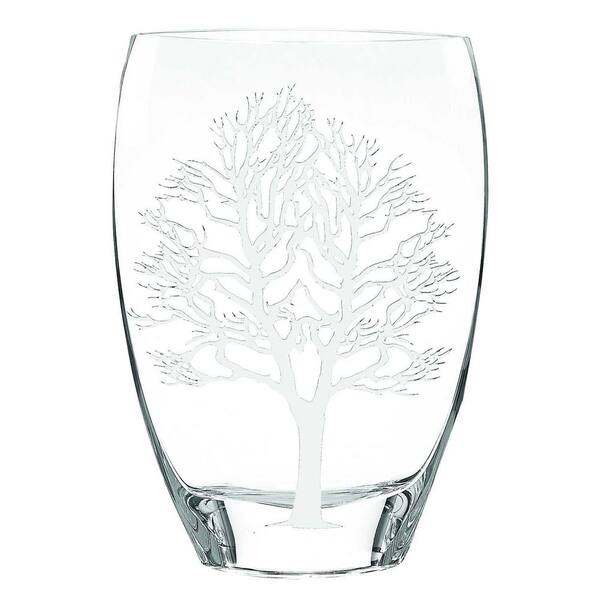 HomeRoots Charlie Frosted Crystal Table Vase