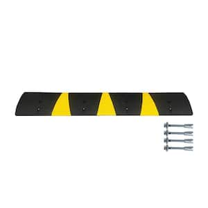 72 in. x 12 in. x 2.5 in. Speed Bump with Reflective Stripes and Cat Eyes, 6 ft. for Concrete
